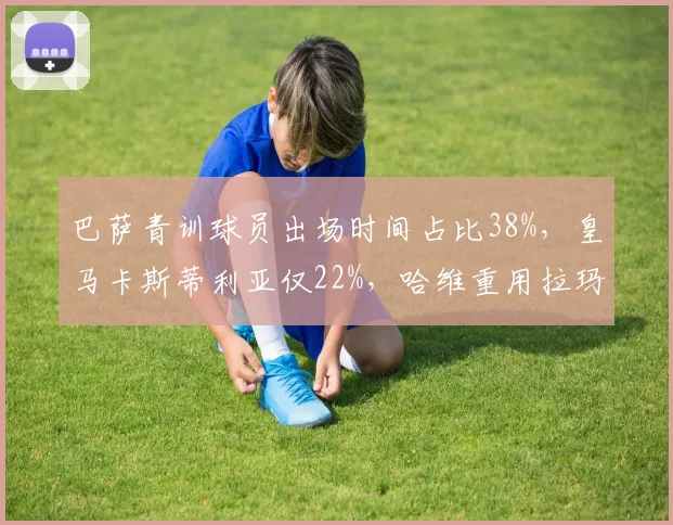 巴萨青训球员出场时间占比38%，皇马卡斯蒂利亚仅22%，哈维重用拉玛西亚vs安切洛蒂依赖引援